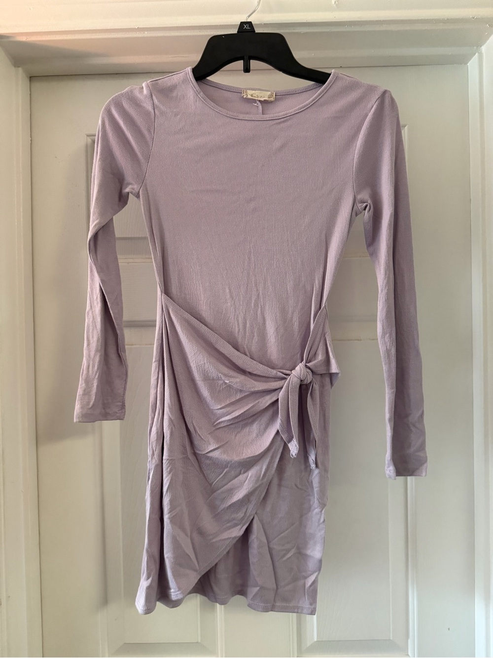Altar'd State Lilac Long Sleeve Tie-Waist Dress